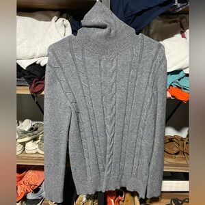 Elegant Gray Turtleneck Sweater